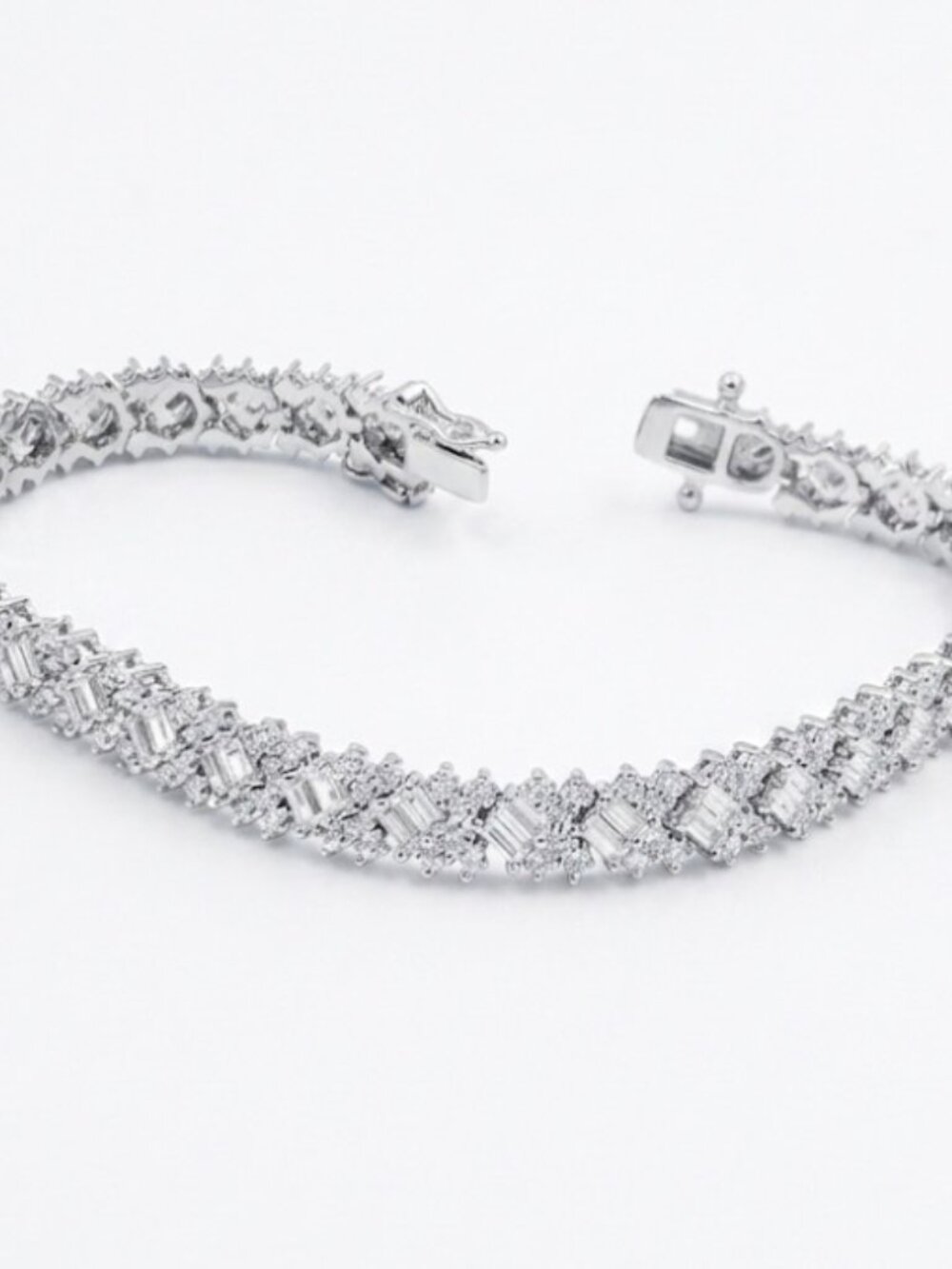 925 silver lady fancy bracelet 7"  /a2